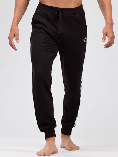 Мужские спортивные хлопковые штаны (Размер: M) (Цвет: черный)