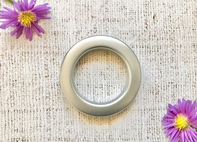 Люверсы матовые для штор, Ø 4,3 см, серебро