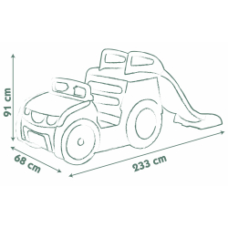 Игровой комплекс-машина Smoby 840207 3-в-1 с горкой и лесенкой 840207 — фото 3