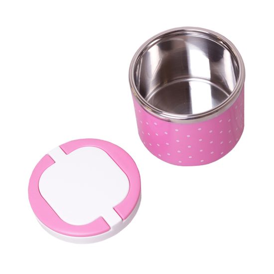 Ланч-бокс круглый 680 мл. Kamille КМ 2102 пластик, нержавеющая сталь