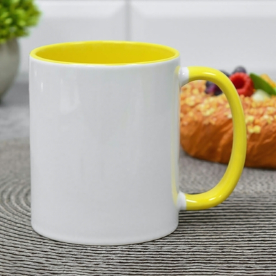 Кружка 330мл желтая сублимация, 8643