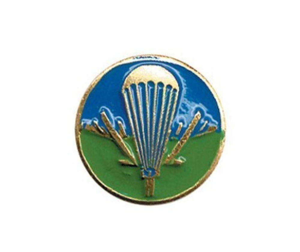 Значок металлический круглый Эмблема ВДВ, на пимсе