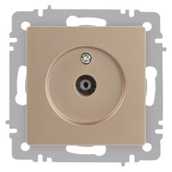 Розетка Intro Accent 6-301-04 TV одиночная, IP20, СУ, шампань