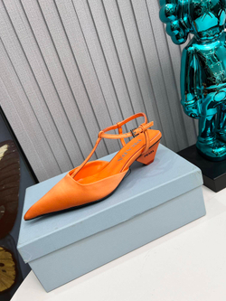 Prada Satin Slingback Pumps