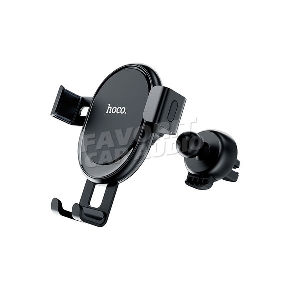 Держатель HOCO CA56 силикон алюминий воздуховод шарнир черный