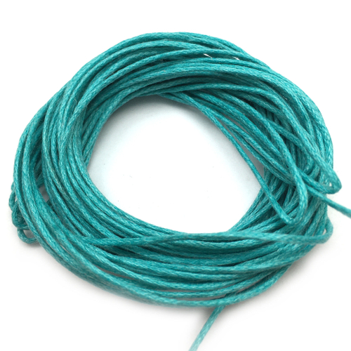 Шнур хлопковый бирюзовый 1 мм (5 метров)