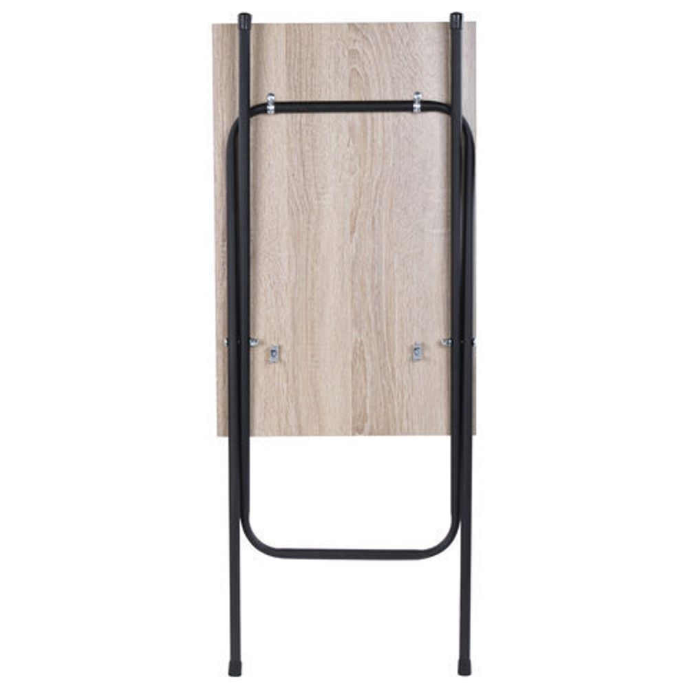 Стол BRABIX "Smart CD-011", 600х380х705 мм, ЛОФТ, складной, металл/ЛДСП дуб, каркас черный, 641878