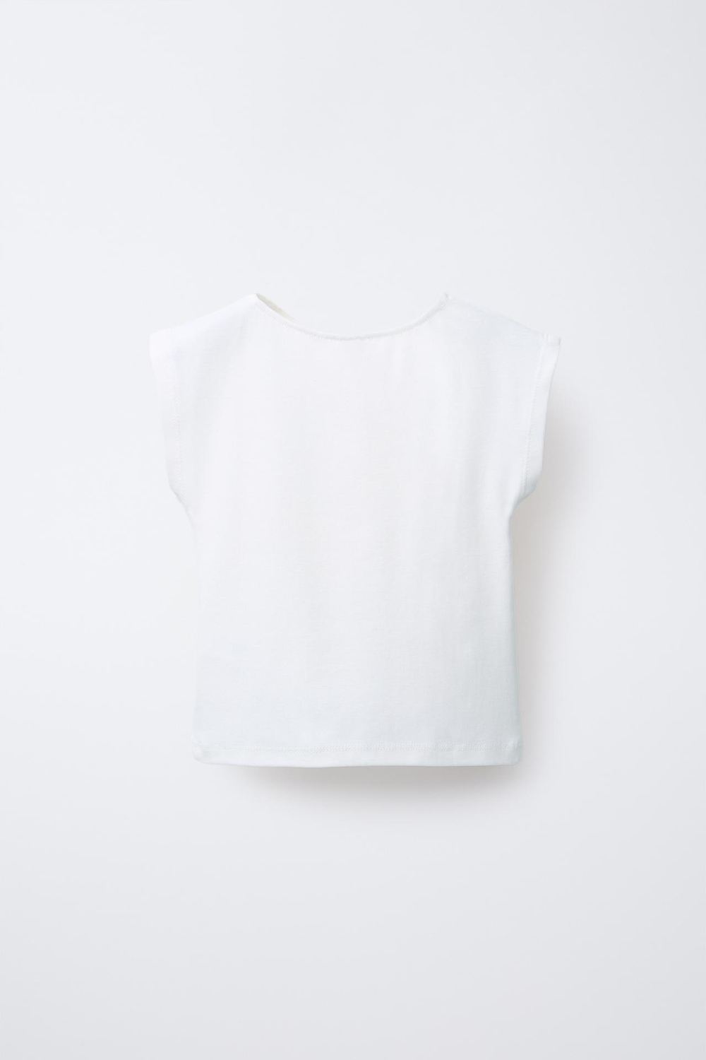 ZARA ФУТБОЛКА С ПРИНТОМ «ЦВЕТОК», ЖЕЛТЫЙ