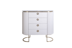 Комод с мраморной столешницей 110x47x117см Garda Decor Luciano белый
