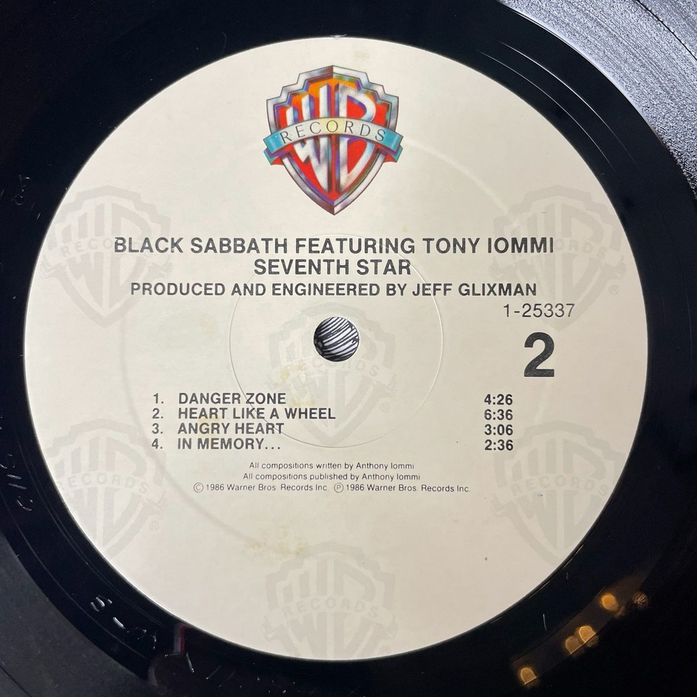 Винтажная виниловая пластинка LP Black Sabbath Featuring Tony Iommi Seventh Star (USA 1986)