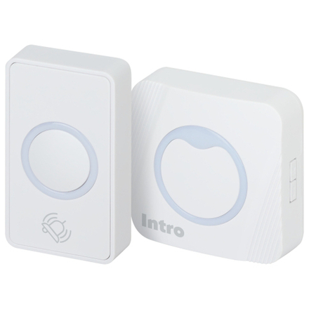 Звонок дверной Intro MP100 беспроводной RGB подсветка белый 36 мелодий