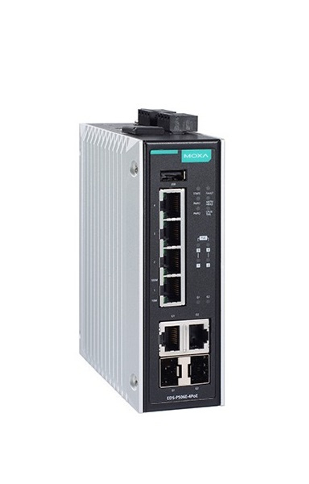 Коммутатор управляемый MOXA EDS-P506E-4PoE-2GTXSFP-T