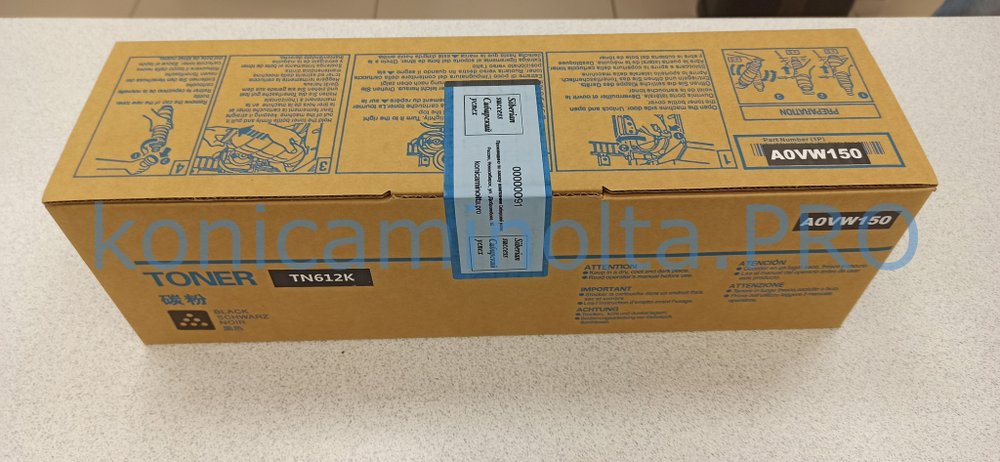 Тонер TN-612K совместимый для Konica Minolta черный A0VW150