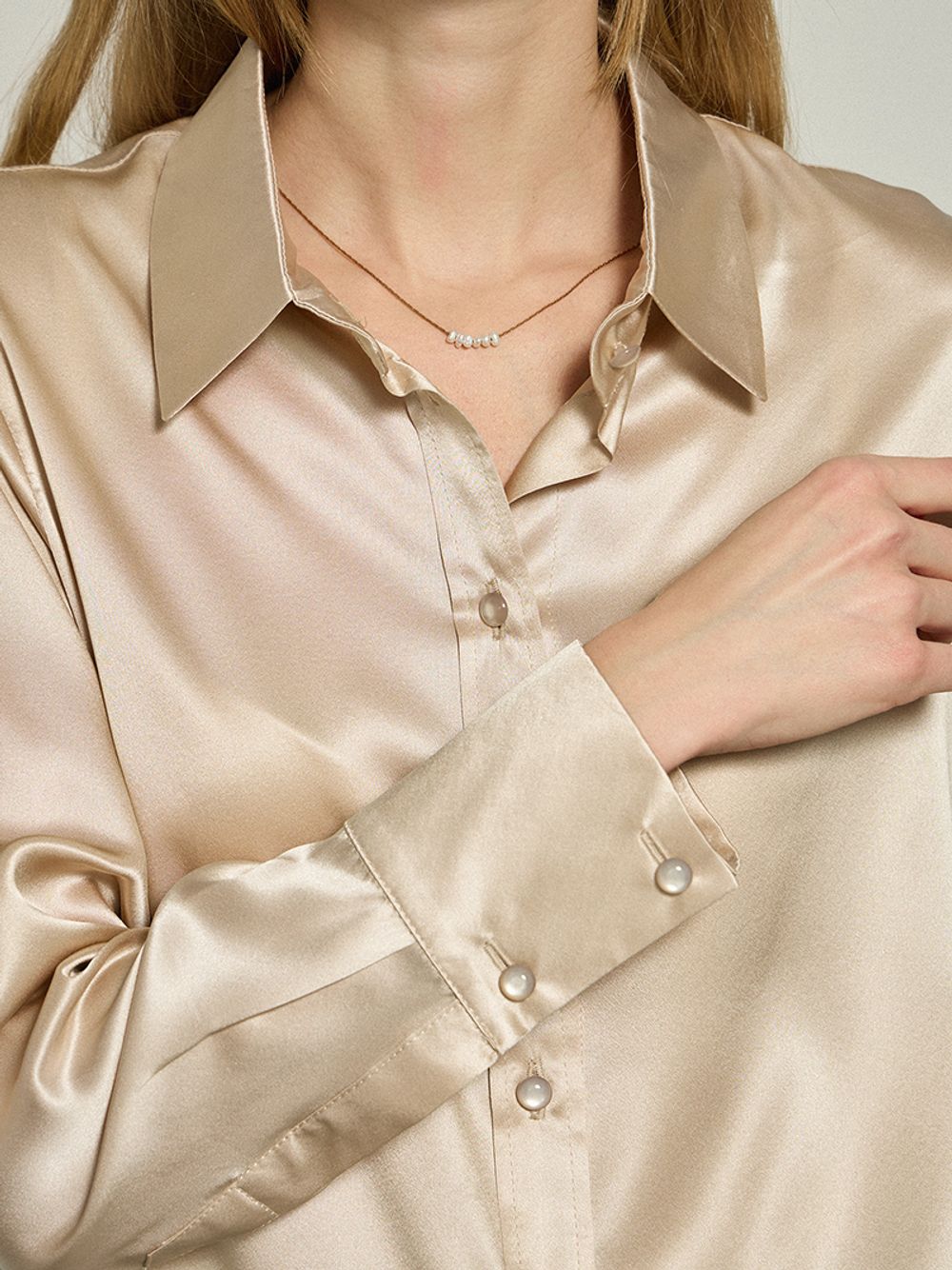 Рубашка Кельн латте шелк