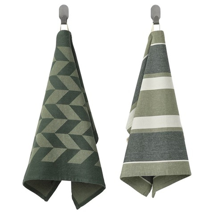 САНДВИВА SANDVIVA Набор кухонных полотенец 2 шт, зеленый узор