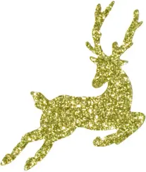 Украшение из пенополистирола Олень, 200 мм., золото, ПромЕлка (ОЛ-200GOLD)