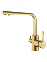 Смеситель для кухни c подключением фильтра WONZON & WOGHAND, Брашированное золото (WW-88458003-BG)