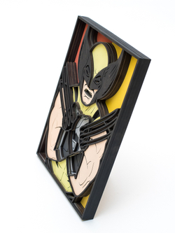 3D картина по номерам из дерева Росомаха (Wolverine) Marvel (Марвел) SamCraft подарочный набор для творчества, многослойное панно из дерева для раскрашивания и сборки, супергерой комиксов и фильмов