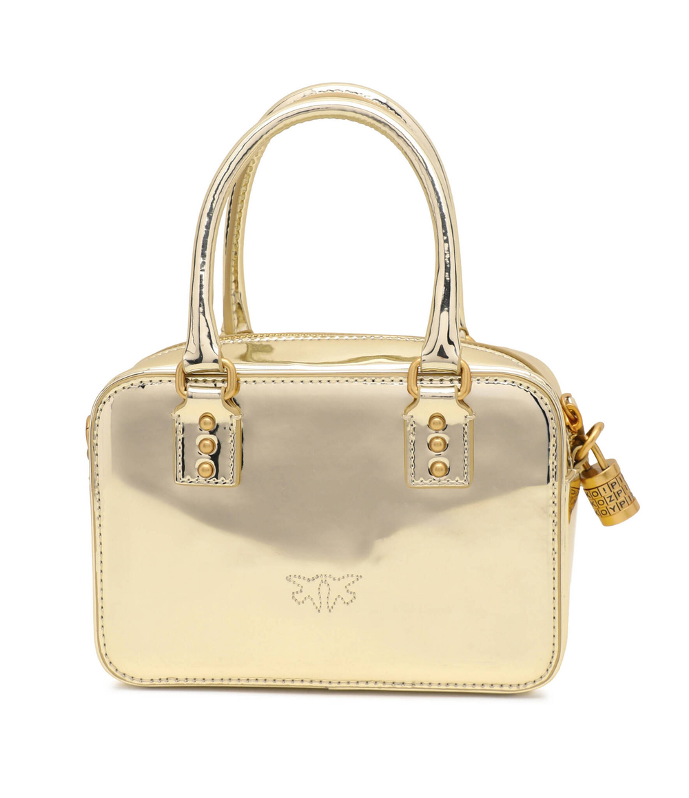 Кожаная сумка через плечо MINI BOWLING Pinko - золотой(102791 A1JD)