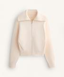 Oysho Куртка вязаная с высоким воротником, экрю