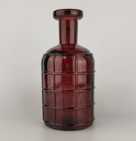 Емкость для интерьера (или ваза), d=9 см, h=19 см, стекло, цвет вишневый 6016C038