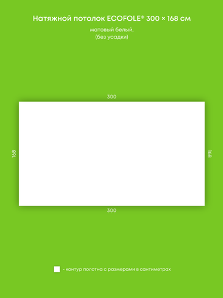Матовый натяжной потолок 5 м2