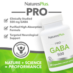 NaturesPlus, PRO GABA 500, 60 капсул (500 мг на капсулу)