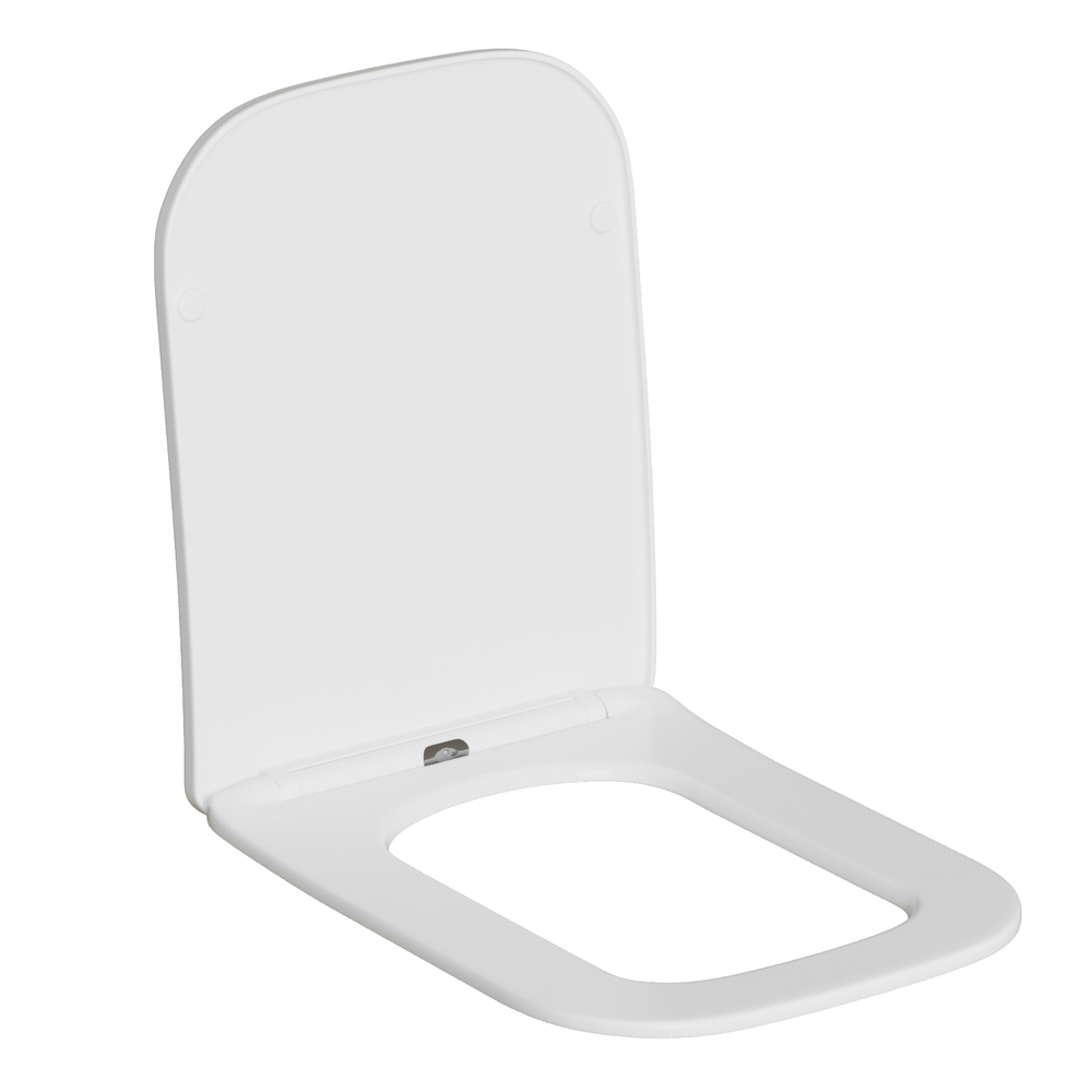 Сиденье для унитаза  WAVE EGO дюропласт, микролифт, БЕЛЫЙ глянец