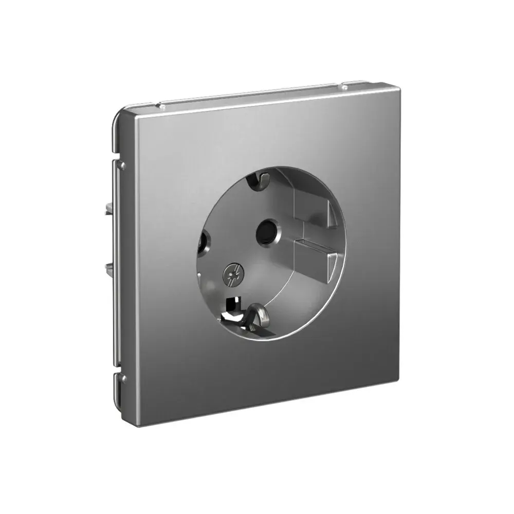 ARTGALLERY РОЗЕТКА с заземлением со шторками, 16А, механизм, СТАЛЬ
