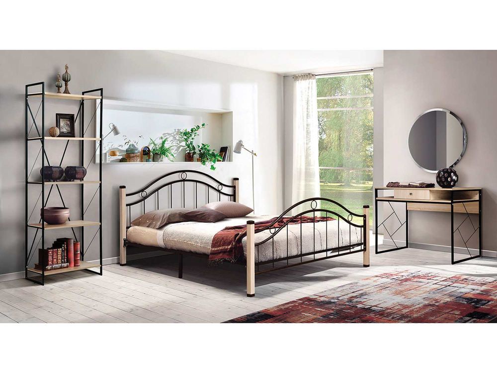 Спальня Скарлетт 2 940 Дуб сонома/Черный