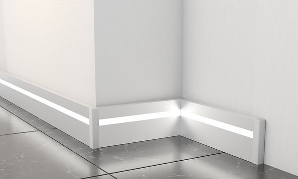 Алюминиевые плинтусы под светодиодную подсветку: особенности и преимущества