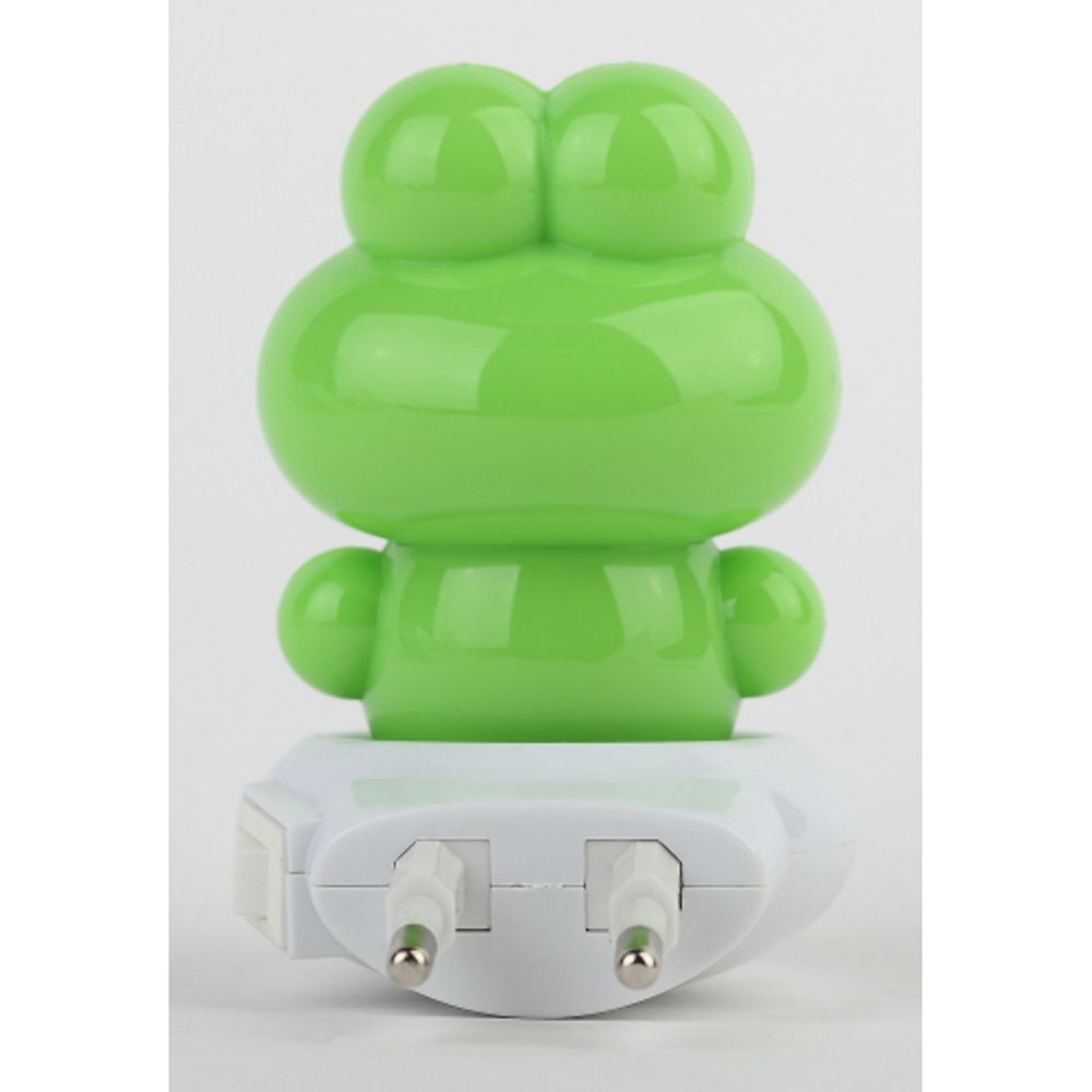 Ночник - светильник светодиодный ЭРА NN-608-SW-GR в розетку с выключателем зеленый