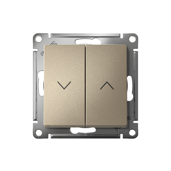 Выключатель для жалюзи 2-кл. AtlasDesign 10А механизм шампань SE ATN000519
