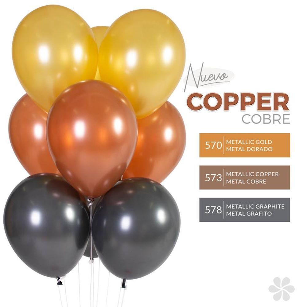 Шар (12"/30 см) Графит (578), металлик 12 шт.