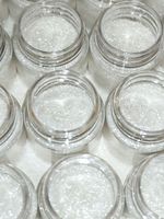 Блёстки Глиттер 301-04мм Белый прозрачный глянец - универсальные