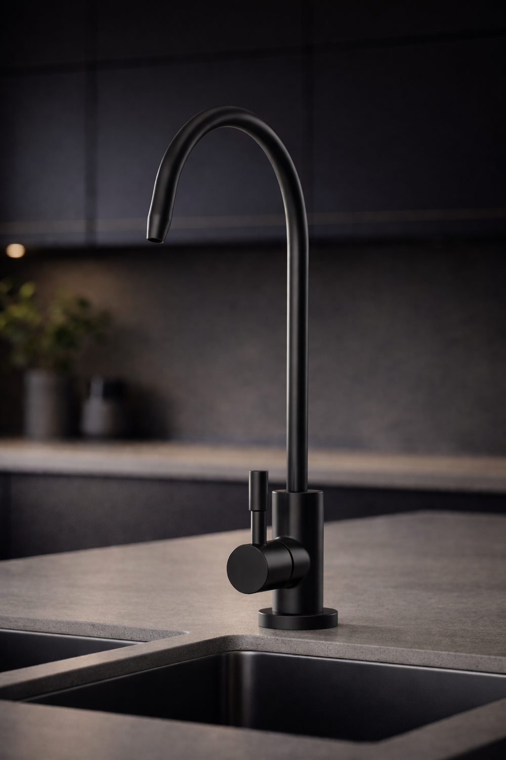 Кран STWORKI Эстерсунд S31090BK матовый черный