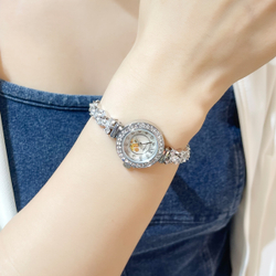 VAN GOGH Yao Guang All Over Star Galaxy Wrist Watch Quartz Movement Metal Strap Mother of Pearl Color Watch Dial