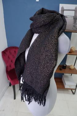 Шарф с шерстью блестящий