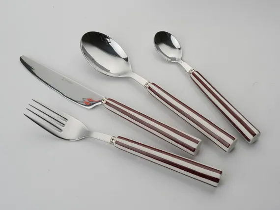 Набор столовых приборов "Джамбо", бургунди, 8 пред.