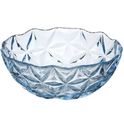Набор стеклянных салатников 6шт 13см «Эстрелла» голубой 10543BL