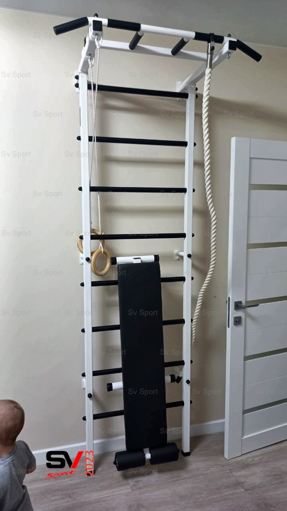 Монтаж шведской стенки Sv Sport в пеноблочные, газоблочные стены