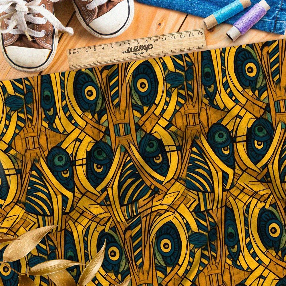 Ткань Ниагара Софт этнический флёр