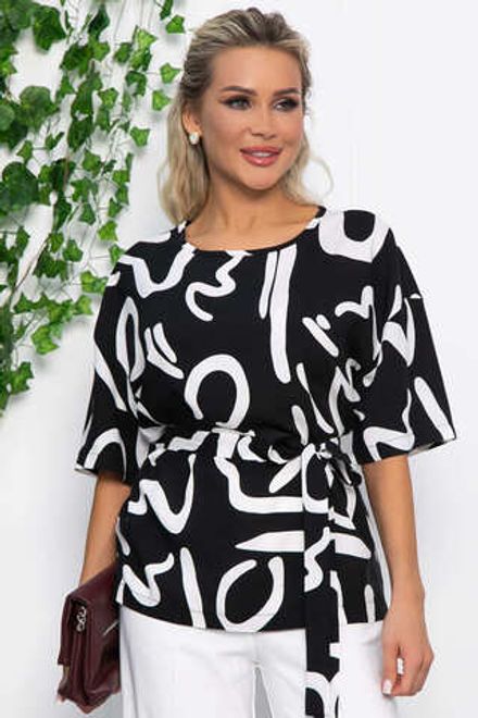 Блуза Аделаида (черная) Б13599-25М LT Collection