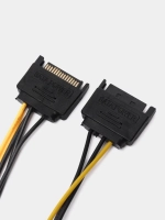 Кабель питания видеокарты SATA 2-PCIe (8pin) 6+2pin