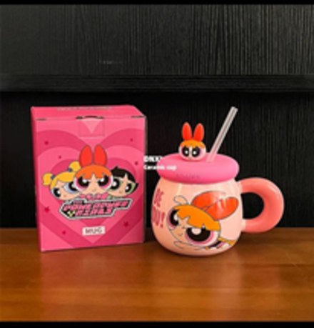 Керам кружка "Powerpuff gerls"  розовая (126)5