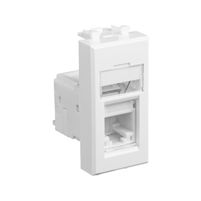 Компьютерная розетка RJ-45 модульная, кат.5е, "Avanti", "Белое облако", 1 модуль