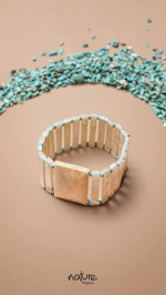 Браслет Nature Bijoux, Milos, стрейч, с перламутром, окрашенным говлитом и костью, NB26.1-13-44523 (