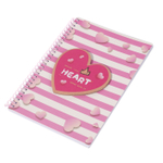 Записная книжка, пакет, А5, Alingar, замочек, розовый, "Два сердца"