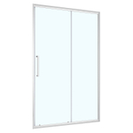 Душевая дверь Loranto раздвижная 140х190, толщина полотна 6мм универсальная, цвет профиля хром
