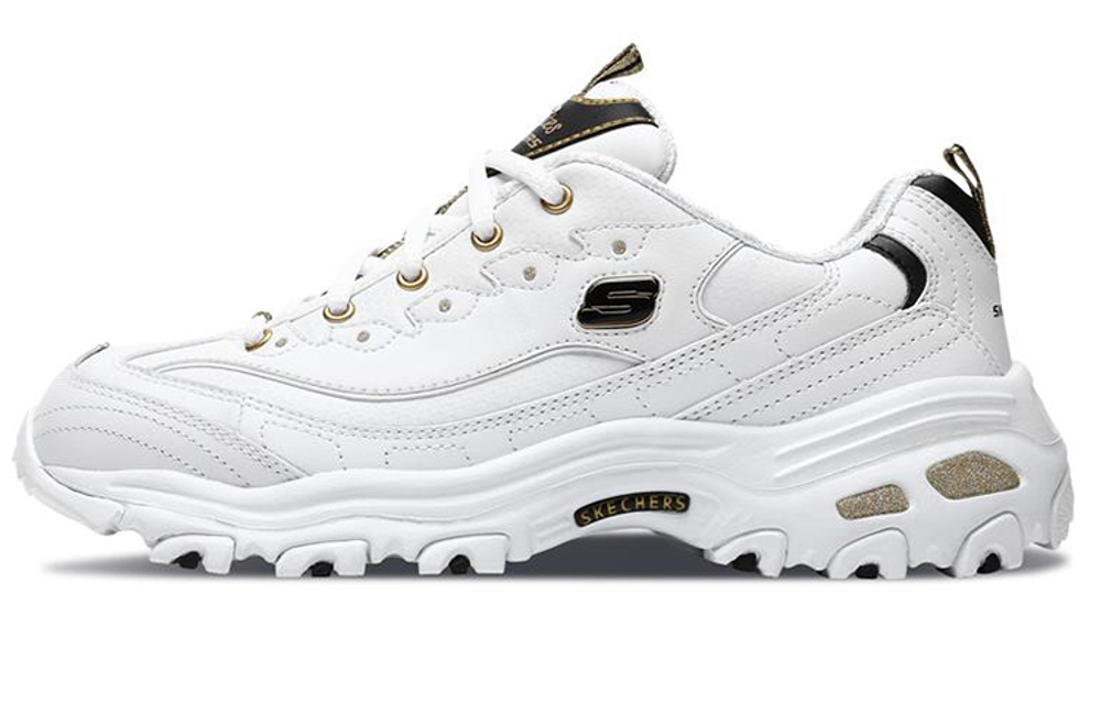 Skechers D"Lites Low Dad Shoes Gs White Women"s